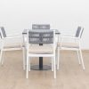 elliot outdoor dining table + 4 sloan chairs