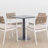 elliot outdoor dining table + 4 sloan chairs