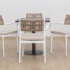 elliot outdoor dining table + 4 sloan chairs