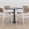 elliot outdoor dining table + 4 sloan chairs