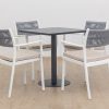 elliot outdoor dining table + 4 sloan chairs