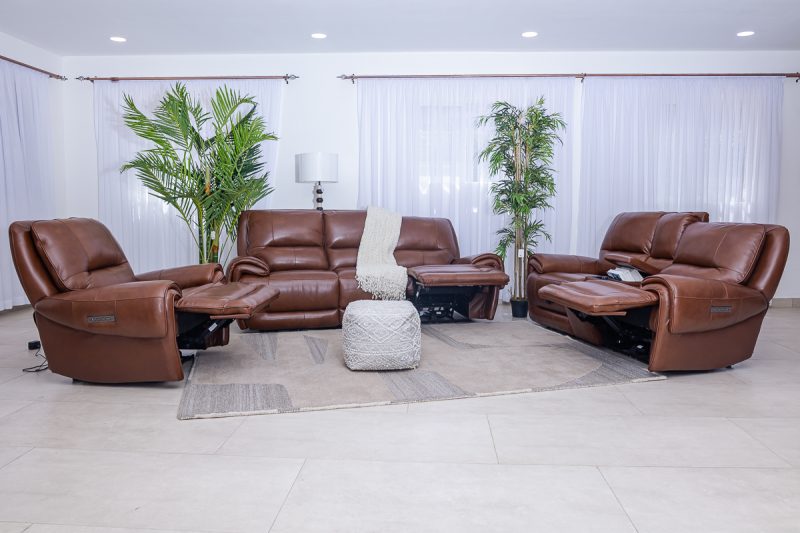 novara 7 seater leather recliner (3+2+1+1)