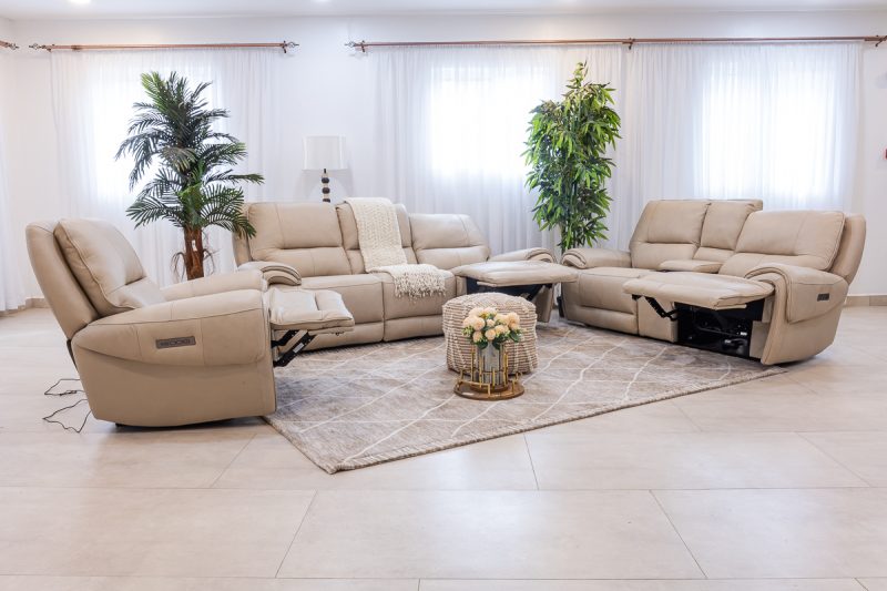 novara 7 seater leather recliner (3+2+1+1)