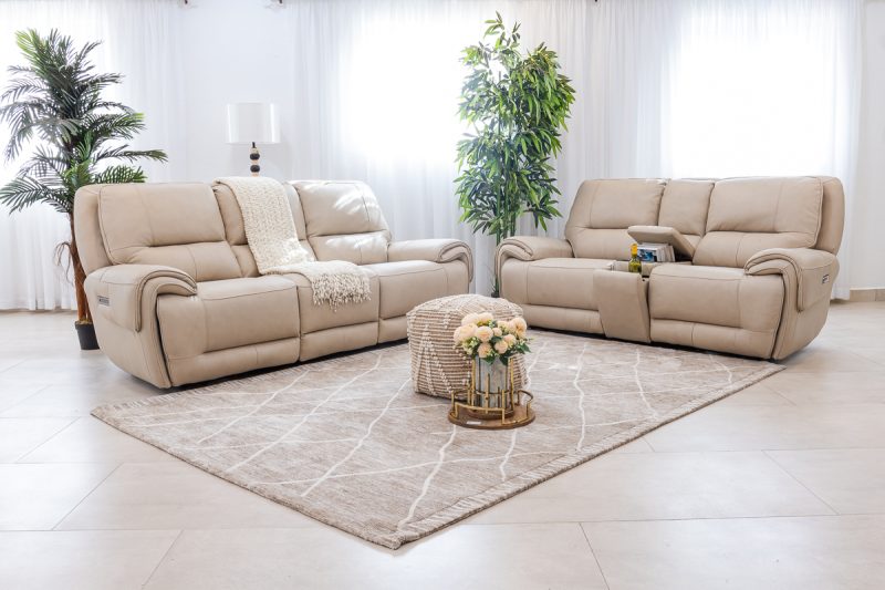 novara 7 seater leather recliner (3+2+1+1)