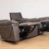 hurst 7 seater fabric recliner sofa (3+2+1+1)