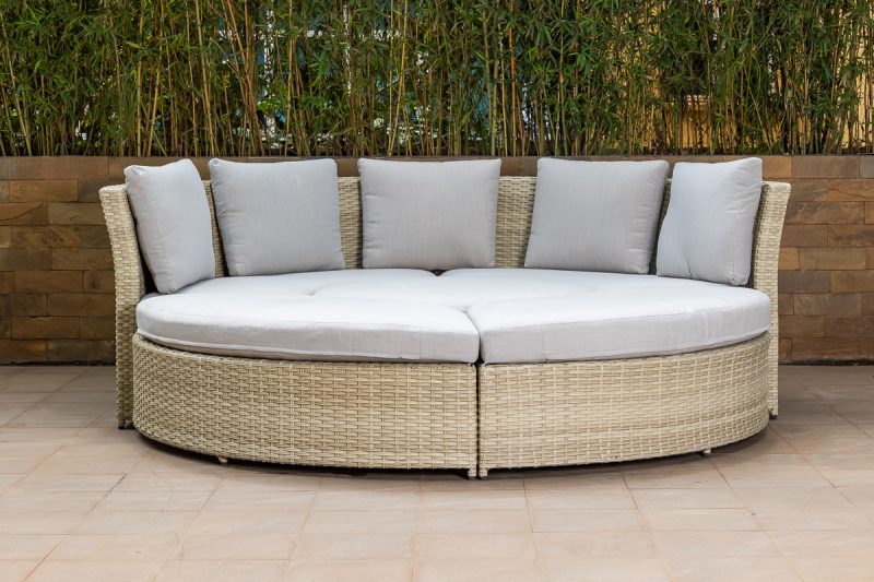 lola u shaped outdoor sofa + coffee table + ottoman