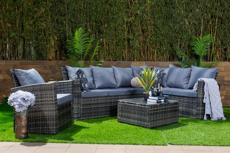 bora sectional outdoor sofa + coffee table