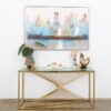 LORRAINE Glass Top Console Table