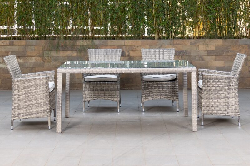 jamaica 6 seater outdoor dining table + 6 chairs