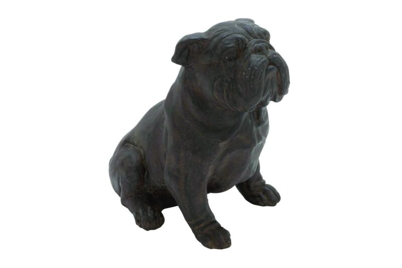 home decor - 44719 poly stone bulldog sculpture
