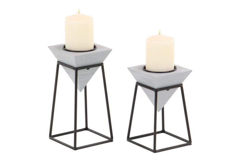 home decor - 45330 candle holder (set of 2)
