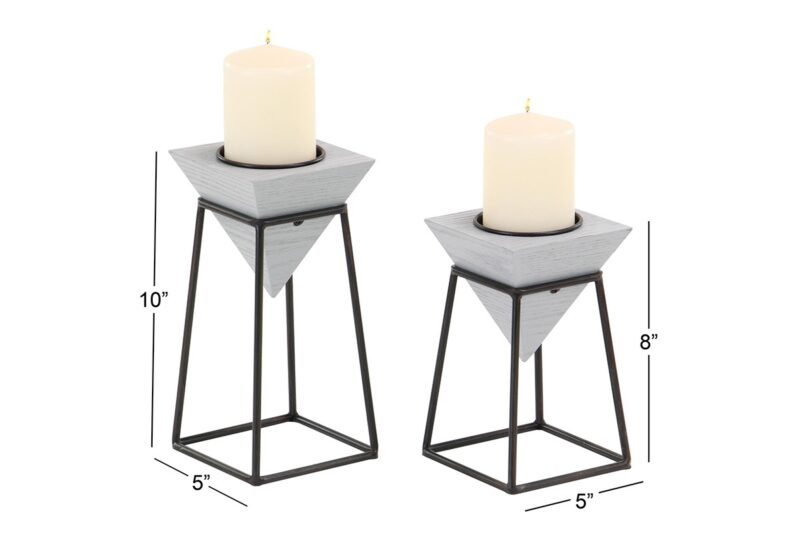 home decor - 45330 candle holder (set of 2)