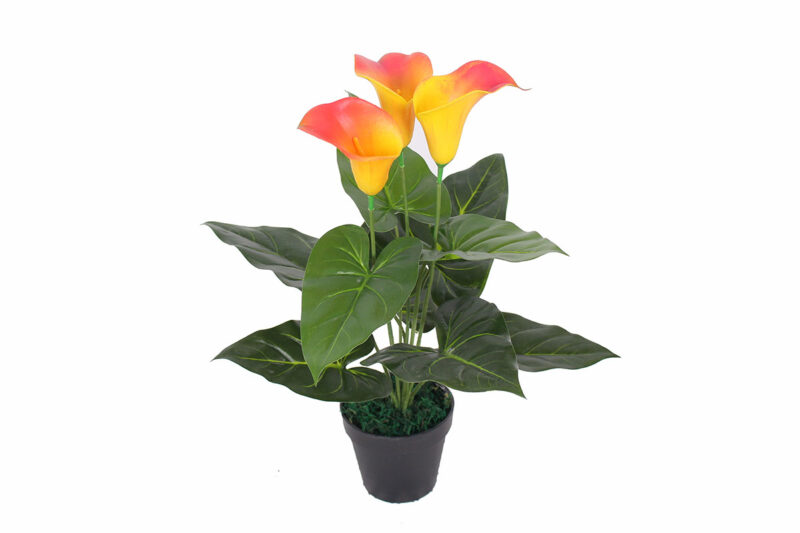 calla lily orange artificial plant