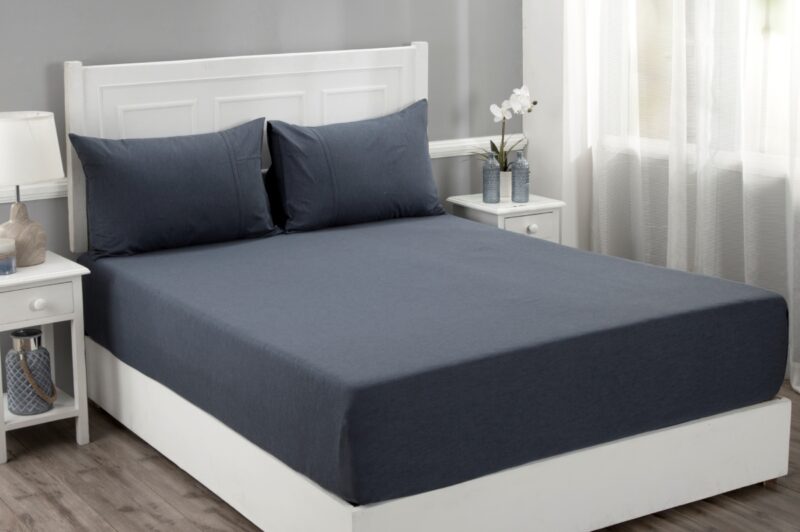 cotsmere dark blue king fitted sheet