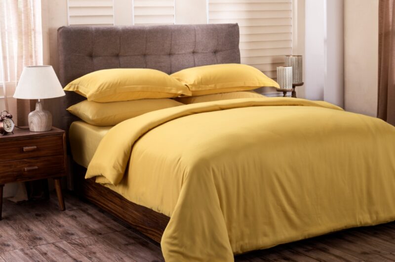viola pale gold single duvet cover + 1 pillow case
