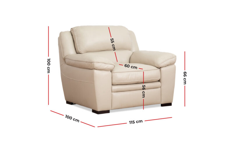 napoli single seater leather sofa
