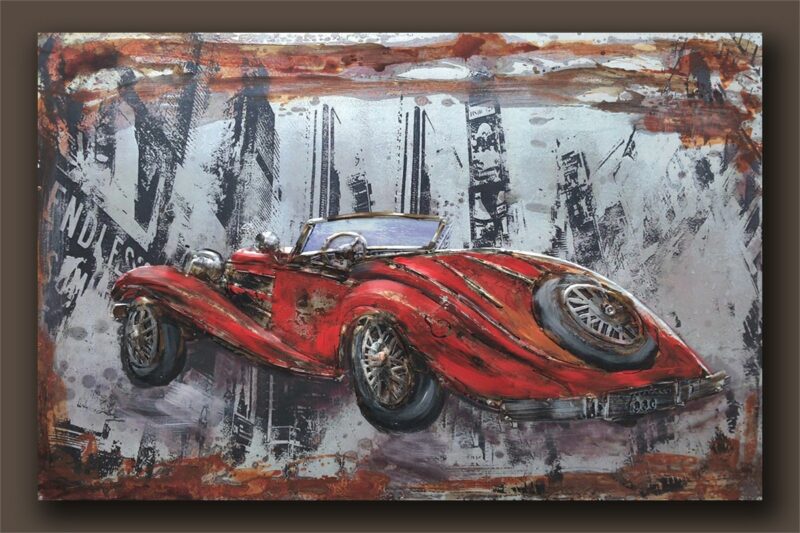 painting - sports car art with 3d decor hc-6-012