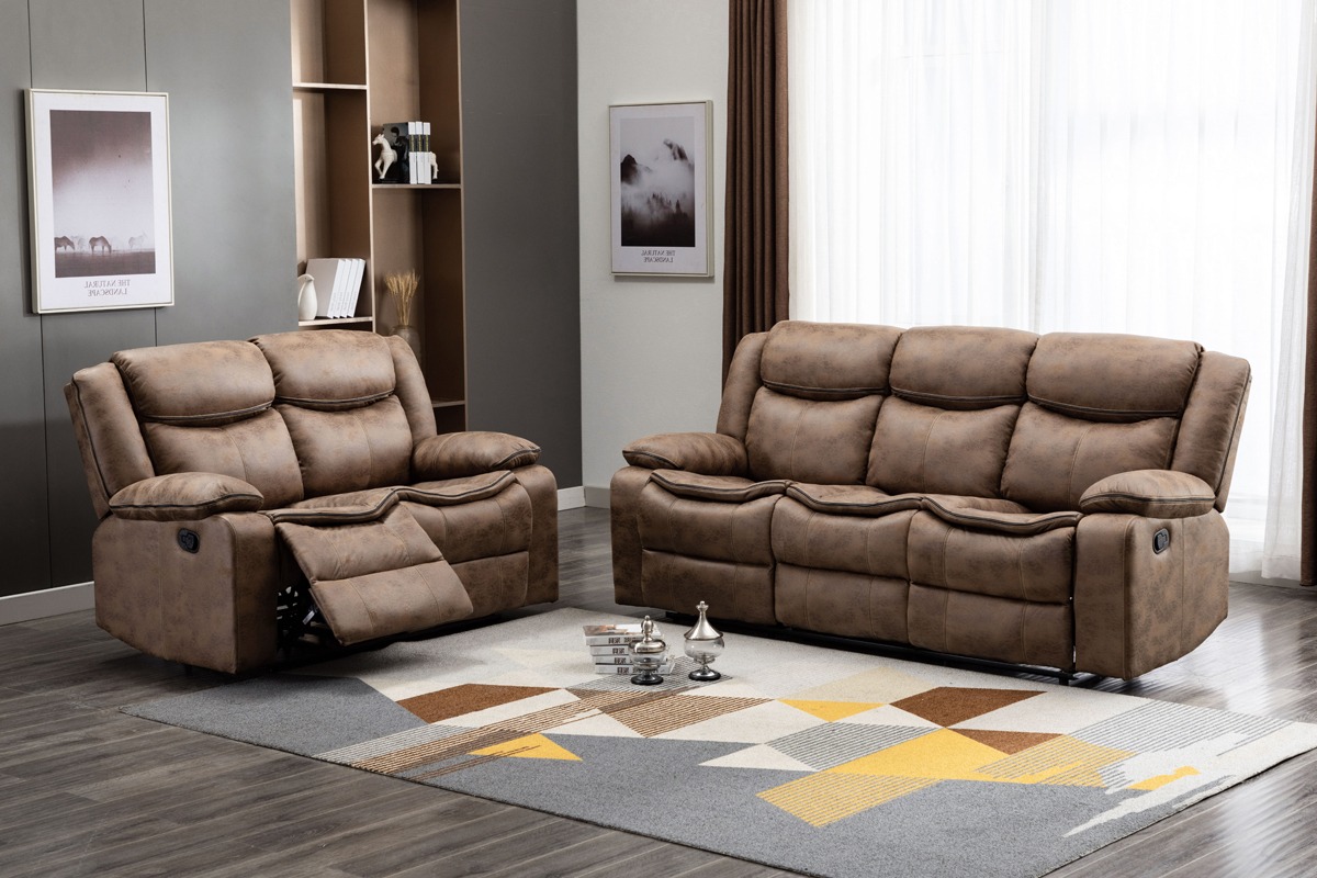 fabric recliner couch