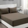 cotsmere brown queen flat sheet + 2 pillow cases