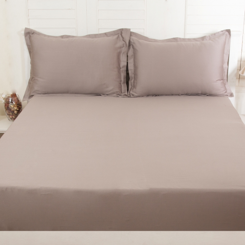 viola simply taupe king fitted sheet