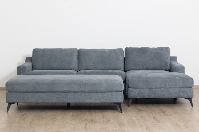LEON Fabric Corner Sofa (With Ottoman)