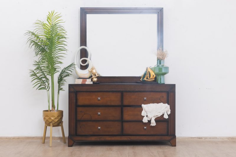 zecna king package - king bed + 2 nightstands + dresser mirror