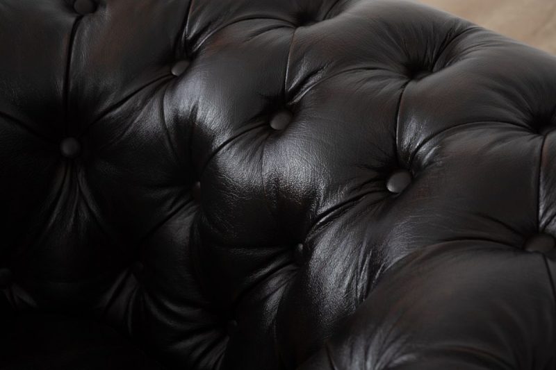 chesterfield 2 seater leather sofa
