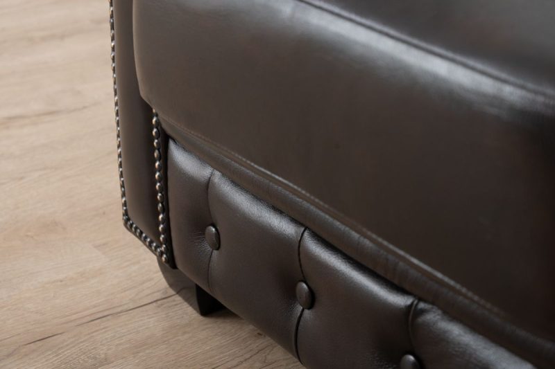 chesterfield 3 seater leather sofa