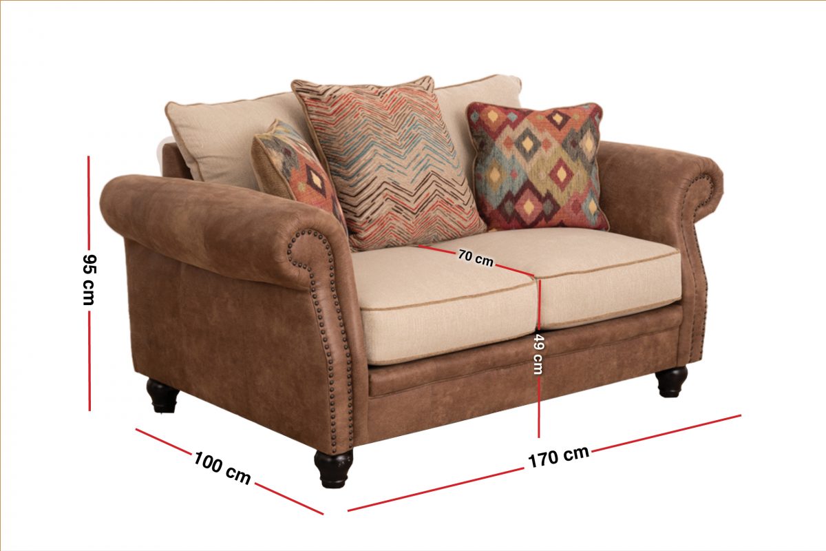 Gable 7 Seater Fabric Sofa (3+2+1+1)