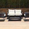 chicago 4 seater outdoor + coffee table (2+1+1)