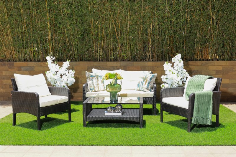 chicago 4 seater outdoor + coffee table (2+1+1)