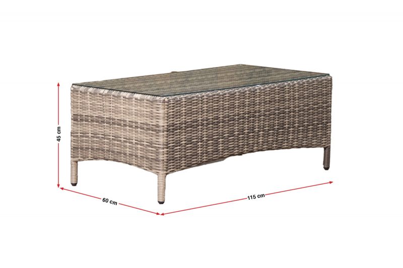 DIANI 7 Seater Outdoor + Coffee Table (3+2+1+1)