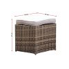 MANILA Outdoor Corner Sofa + Lift Table + 2 Ottomans