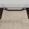 GAVIN Glass Top Dining Table + 6 Chairs