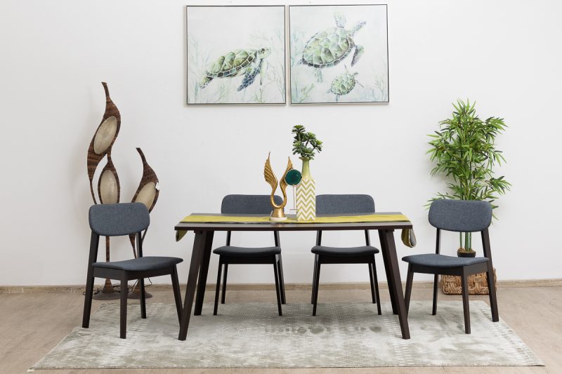 DORIC Dining Table + 6 Chairs