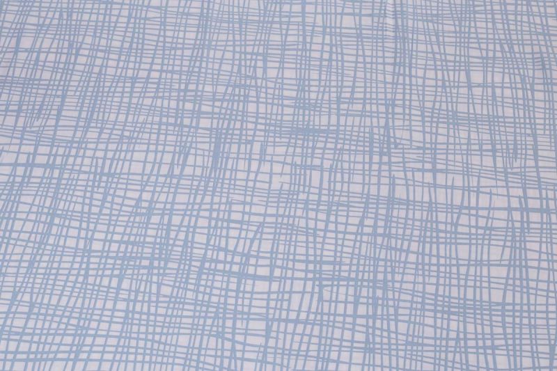 ASHBY Blue King Flat Sheet + 2 Pillow cases