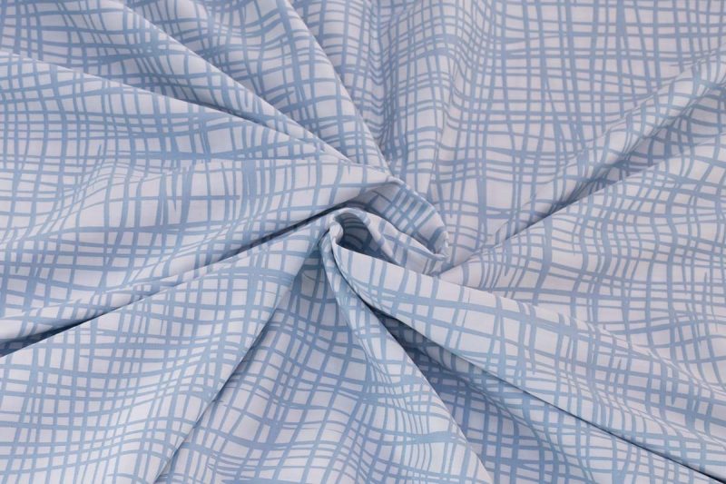 ASHBY Blue King Flat Sheet + 2 Pillow cases