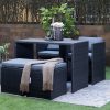 TUSCANY Outdoor Balcony Set (2 chairs + Table + 2 Ottomans)