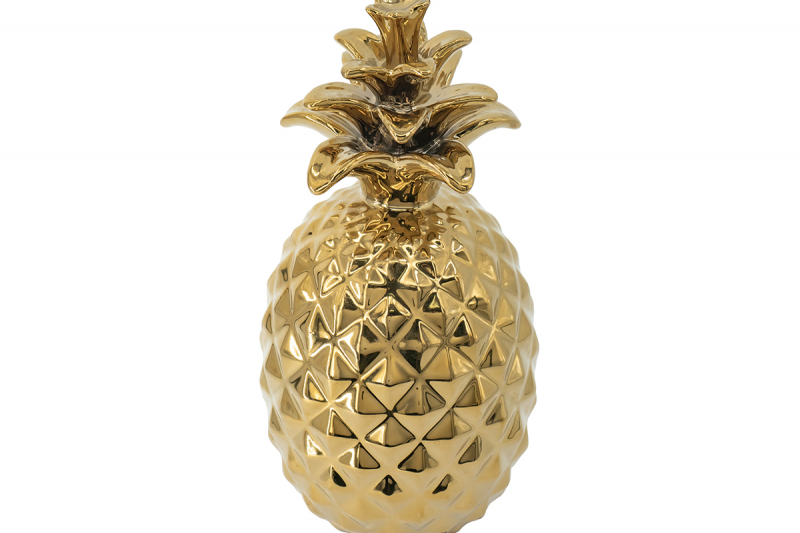 HOME DECOR - 1749-GOLD PINEAPPLE GOLD ACCENT
