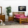 DALLAS QUEEN PACKAGE - Queen Bed + 2 Nightstands + Dresser Mirror