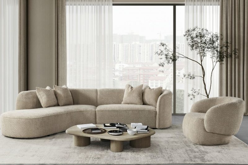 EZRA Fabric Corner Sofa