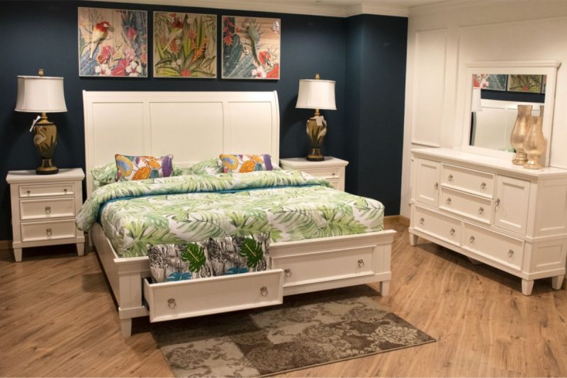 CANNES King Bed + 2 Nightstands