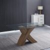 DUNCAN Glass Top Dining Table + 6 Chairs