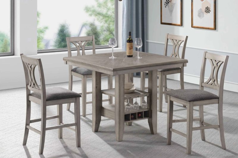 ALWYN Dining Table + 4 Chairs