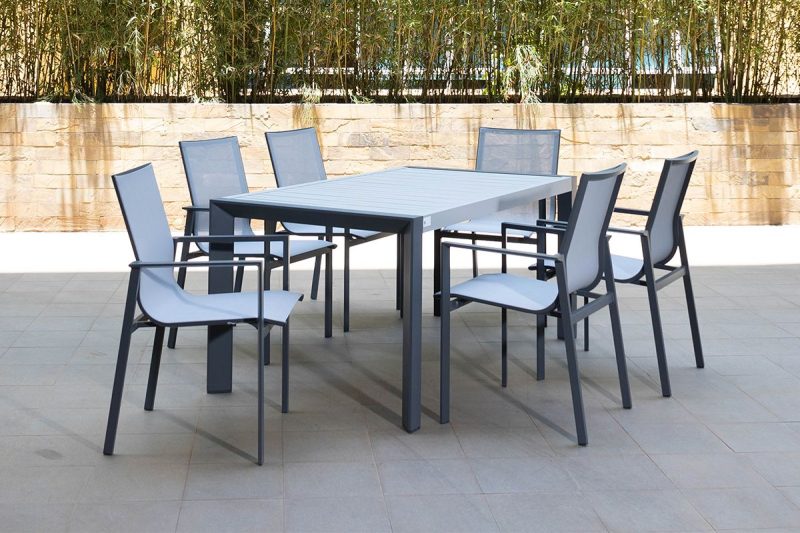 MALIBU 6 Seater Outdoor Dining Table + 6 Chairs
