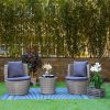 GEORGIA Outdoor Set (2 Chairs + Center Table)