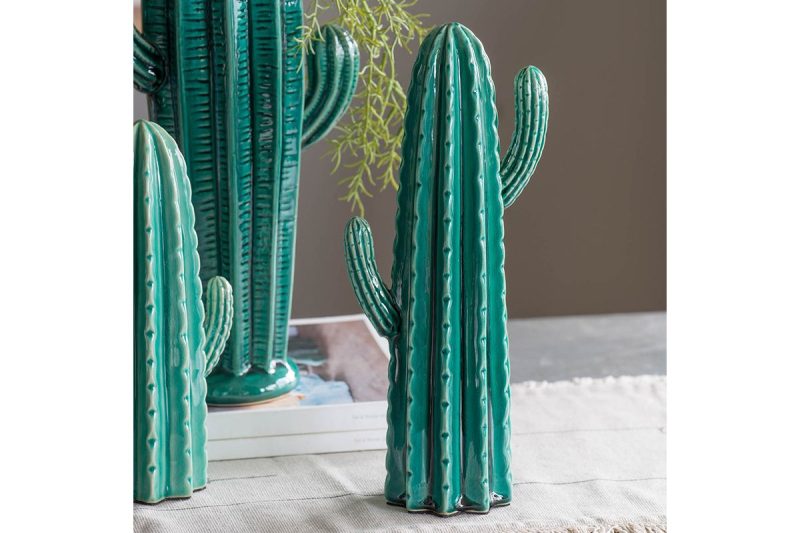 home decor - 1332 saguaro ceramic cactus accent (medium)