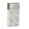 home decor - 1856 modern chic silver and white ceramic vase (tall)