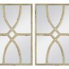 mirrored carved wall decor - 49061-wht-ds
