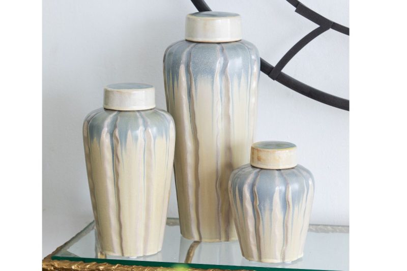 home decor - 60063 florence reactive glaze ceramic canisters